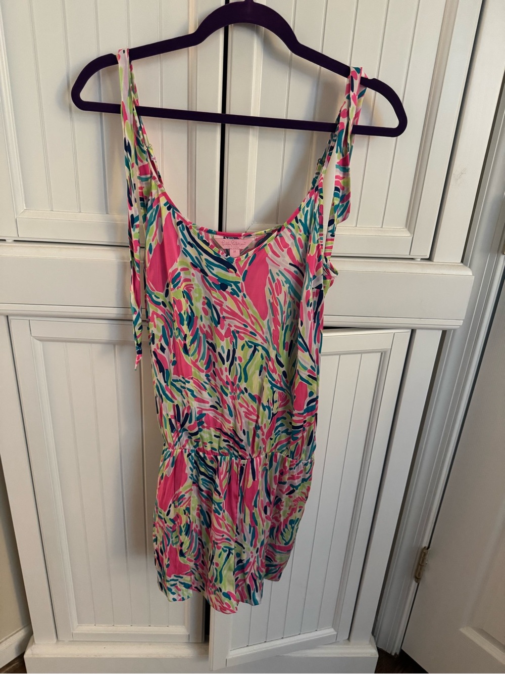 Lilly Pulitzer Pink Multi-Color Printed shorts Romper